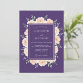 Invitation Couronne de mariage Crème de Prune (Debout devant)