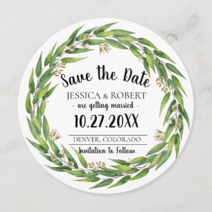 Invitation Couronne de mariage de saule en fleurs Épinglez la