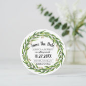 Invitation Couronne de mariage de saule fleuri Save the Date (Debout devant)