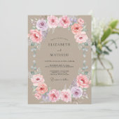 Invitation Couronne de mariage en améthyste de sable (Debout devant)