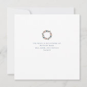 Invitation Couronne de mariage en aquarelle vert sauge rose F (Dos)