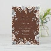 Invitation Couronne de mariage en crème de chocolat (Debout devant)
