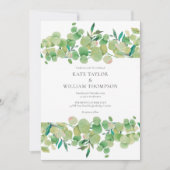 Invitation Couronne de mariage en verdure d'eucalyptus (Devant)