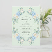 Invitation Couronne de mariage Fleur de mer (Debout devant)
