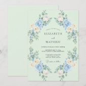 Invitation Couronne de mariage Fleur de mer (Devant / Derrière)