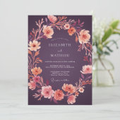 Invitation Couronne de mariage Fleur de Prunier (Debout devant)
