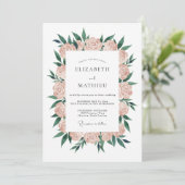 Invitation Couronne de mariage Forêt de Pêches (Debout devant)