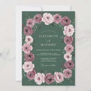 Invitation Couronne de mariage Forêt de Prunes