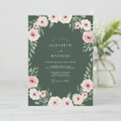 Invitation Couronne de mariage Hunter Blush (Debout devant)
