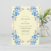 Invitation Couronne de mariage lilas barbeau (Debout devant)