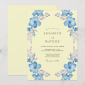 Invitation Couronne de mariage lilas barbeau (Devant / Derrière)