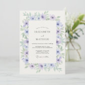 Invitation Couronne de mariage Menthe et Pervenche (Debout devant)