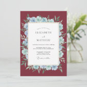 Invitation Couronne de mariage Pervenche Vin (Debout devant)