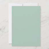 Invitation Couronne de mariage turquoise menthe (Dos)