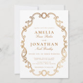 Invitation Couronne de mariage victorienne (Devant)