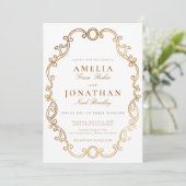 Invitation Couronne de mariage victorienne (Debout devant)