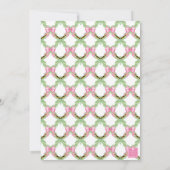Invitation Couronne de monogramme léopard rose aquarelle pour (Dos)