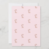 Invitation Couronne de naissance Princesse Cygne rose et or p (Dos)