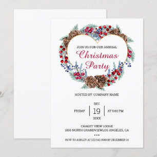 Invitation Couronne de Noël