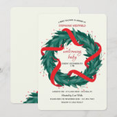 Invitation Couronne de Noël (Devant / Derrière)