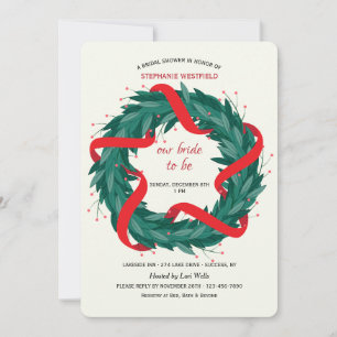 Invitation Couronne de Noël