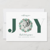Invitation Couronne de Noël Annonce de Naissance de Bébé (Devant)