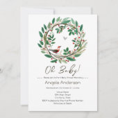 Invitation Couronne de Noël Bébé Hiver Shower (Devant)
