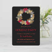 Invitation Couronne de Noël élégamment chic (Debout devant)