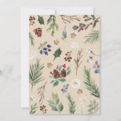 Invitation Couronne de Noël Fête de Fêtes (Dos)