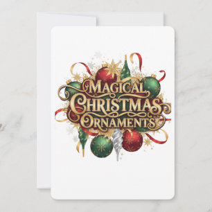 Invitation Couronne de Noël magique et chandelles de vacances