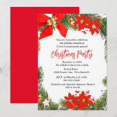 Invitation Couronne de Noël pour la fête de Noël d'entreprise (Devant / Derrière)