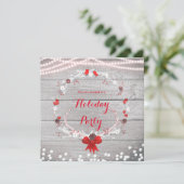 Invitation Couronne de Noël rustique en bois de cerf blanc (Debout devant)