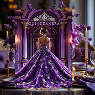 Invitation Couronne de palais de robe de fiançailles Quincean