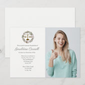 Invitation Couronne de photos à fleurs roses (Devant / Derrière)