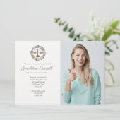 Invitation Couronne de photos de fleurs roses (Debout devant)