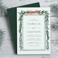 Couronne de pin aquarelle vert menthe pour mariage