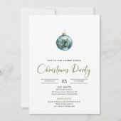 Invitation Couronne de pin rustique boho élégante pour le dîn (Devant)