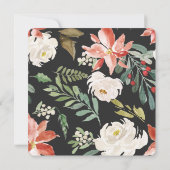 Invitation Couronne de plaid rouge pour fête de Noël (Dos)