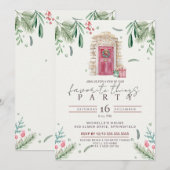 Invitation Couronne de porte pour fête des objets préférés  (Devant / Derrière)