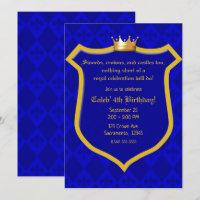 Couronne de Prince de la Fête Bleu Électrique Roya