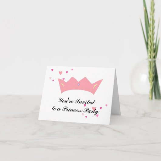 Invitation Couronne de princesse (Devant)