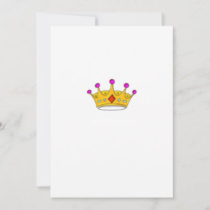Invitation Couronne de princesse, couronne de prince, thème d