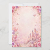 Invitation Couronne de Princesse Florale Anniversaire (Dos)