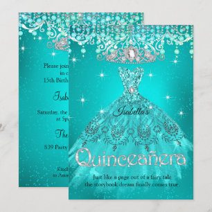 Invitation Couronne de Princesse Quinceanera 15e Anniversaire