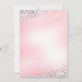 Invitation Couronne de princesse rose élégante Quinceanera (Dos)