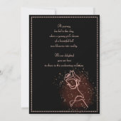 Invitation Couronne de princesse rose poudré élégante et scin (Dos)