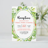 Invitation Couronne de réception de mariage de l'île de feuil (Debout devant)