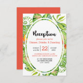 Invitation Couronne de réception de mariage sur l'île de la f (Devant / Derrière)