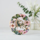 INVITATION COURONNE DE ROSES SAUVAGES GABARIT DE PHOTO POUR A (Debout devant)