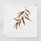 Invitation Couronne de Rustic Botanicals pour la réception un (Dos)